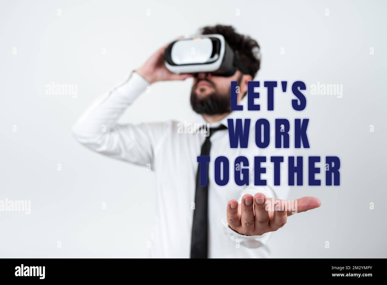 Conceptual display Let's Work Together. Word for Unite and Join Forces