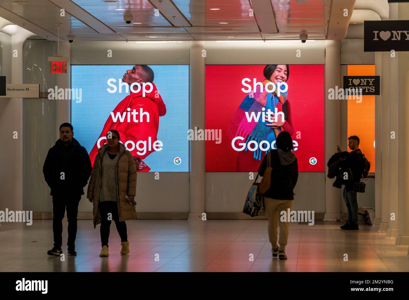 Advertising for shopping with Google in the Westfield Mall in the World