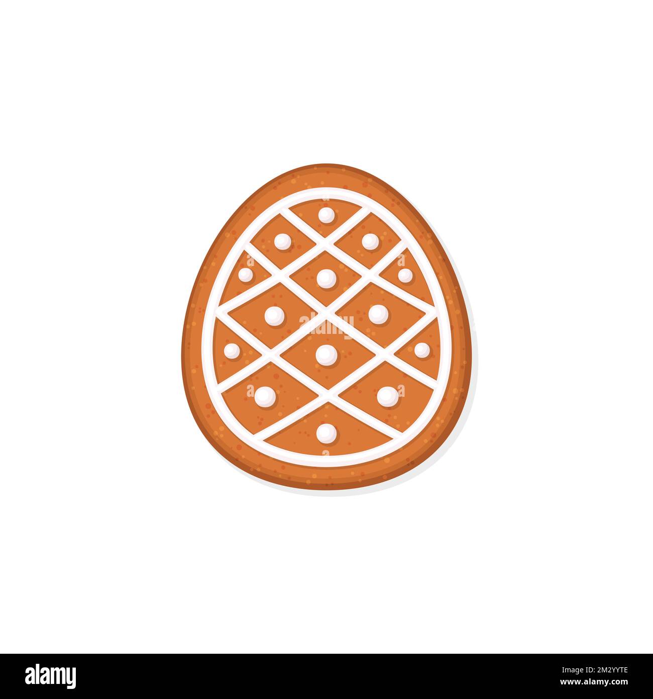 Pine cone shaped Christmas gingerbread cookie  Stock Vector