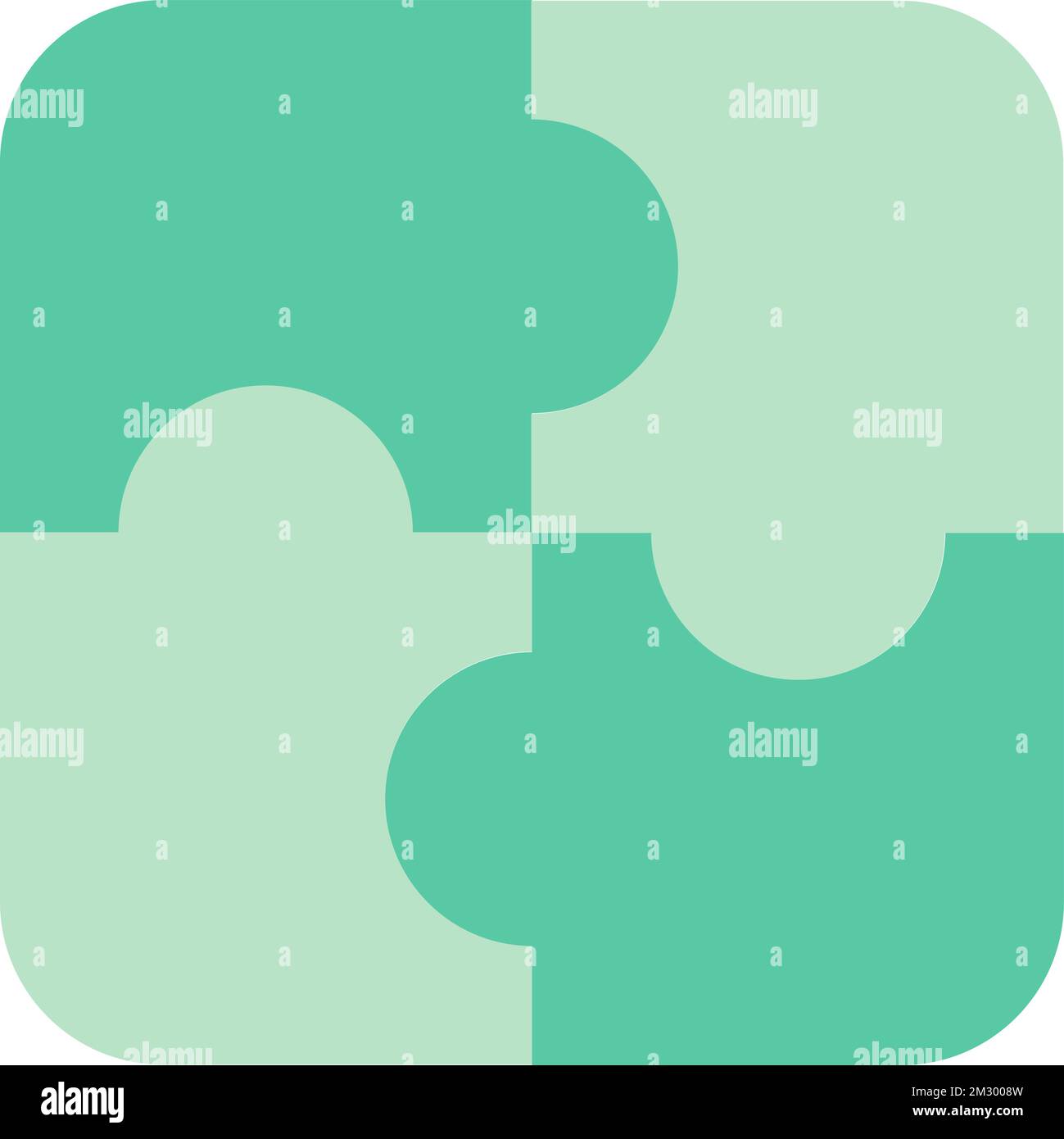 Jigsaw puzzle template of four pieces icon logo eps 10 Stock Vector ...