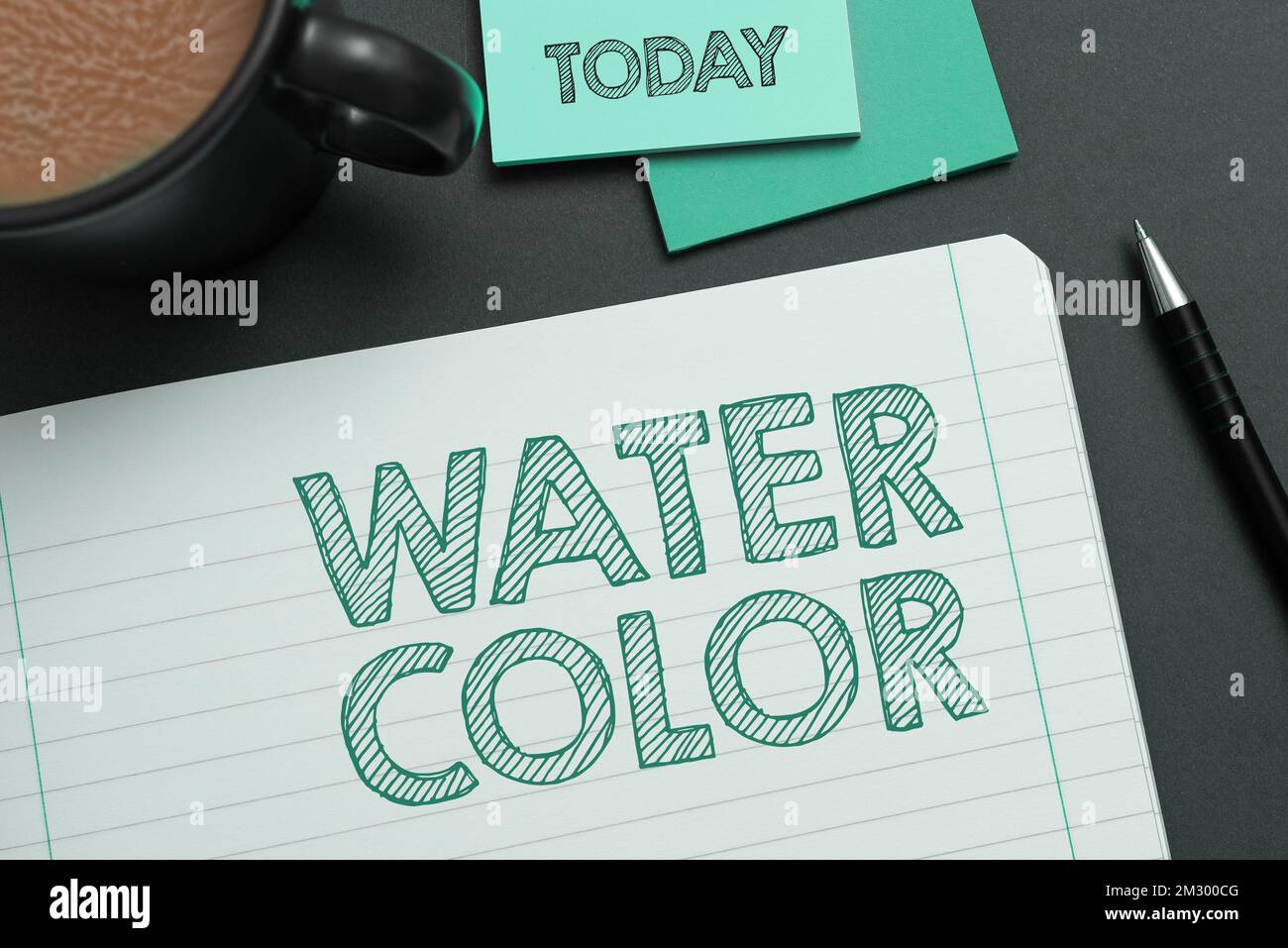 Writing displaying text Water Color. Concept meaning watersoluble