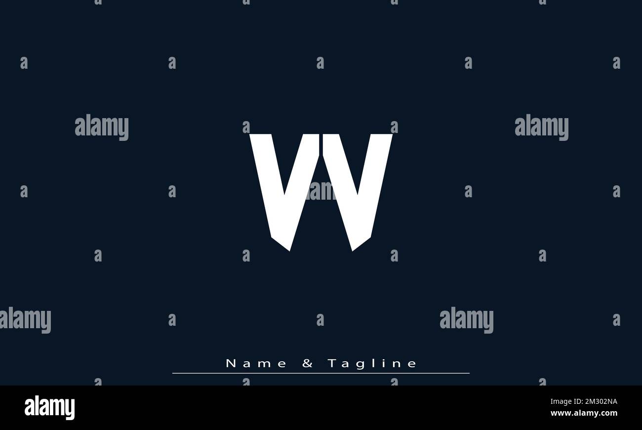 Alphabet letters Initials Monogram logo VV Stock Vector
