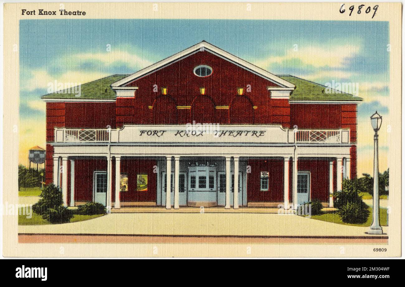 Fort Knox Theatre , Theaters, Military facilities, Tichnor Brothers Collection, postcards of the