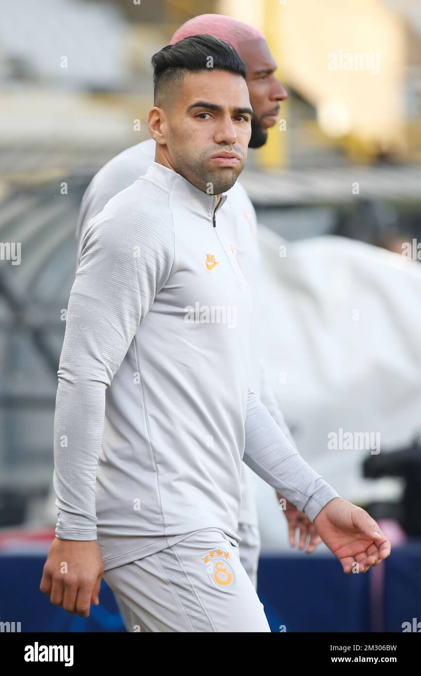 Galatasaray's Radamel Falcao Garcia Zarate pictured during a training session of Turkish soccer team Galatasaray AS, Tuesday 17 September 2019 in Brugge, in preparation of Tomorrow's match against Belgian club Club Brugge in the group stage of the UEFA Champions League. BELGA PHOTO BRUNO FAHY Stock Photo