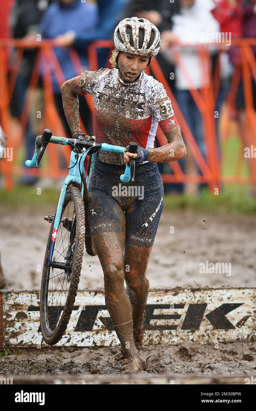Swiss Jolanda Neff pictured in action during the women elite race at