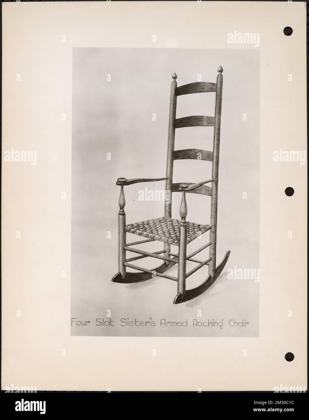 Four slat sister's armed rocking chair , Rocking chairs, Shaker