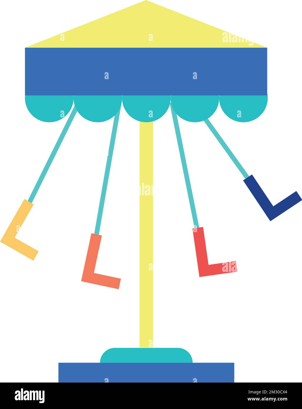 Isolated carrousel amusement park icon Vector Stock Vector