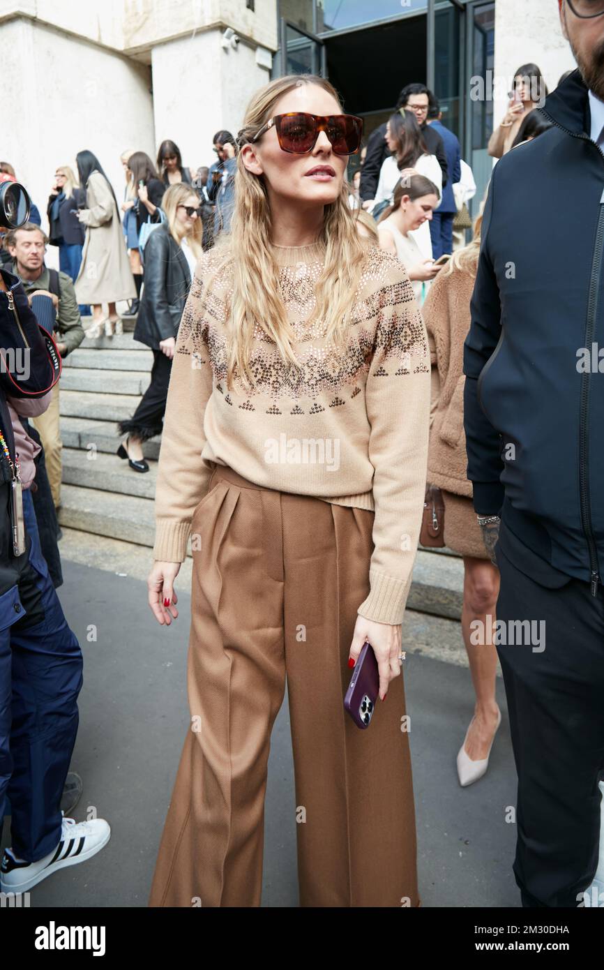 Melissa Satta before Max Mara Fashion Show, Milan Fashion Week Street Style  Editorial Photo - Image of outdoor, week: 197692716