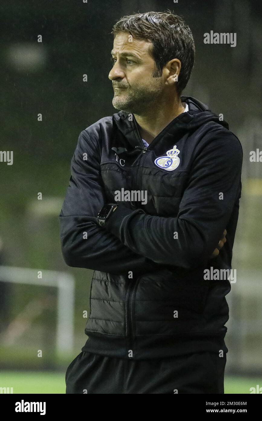 Union's head coach Thomas Christiansen pictured during a soccer game  between Royal Union Saint-Gilloise (1B) and RCS Verlaine (2Am), Wednesday  25 September 2019 in Brussels, in the 1/16th final of the 'Croky