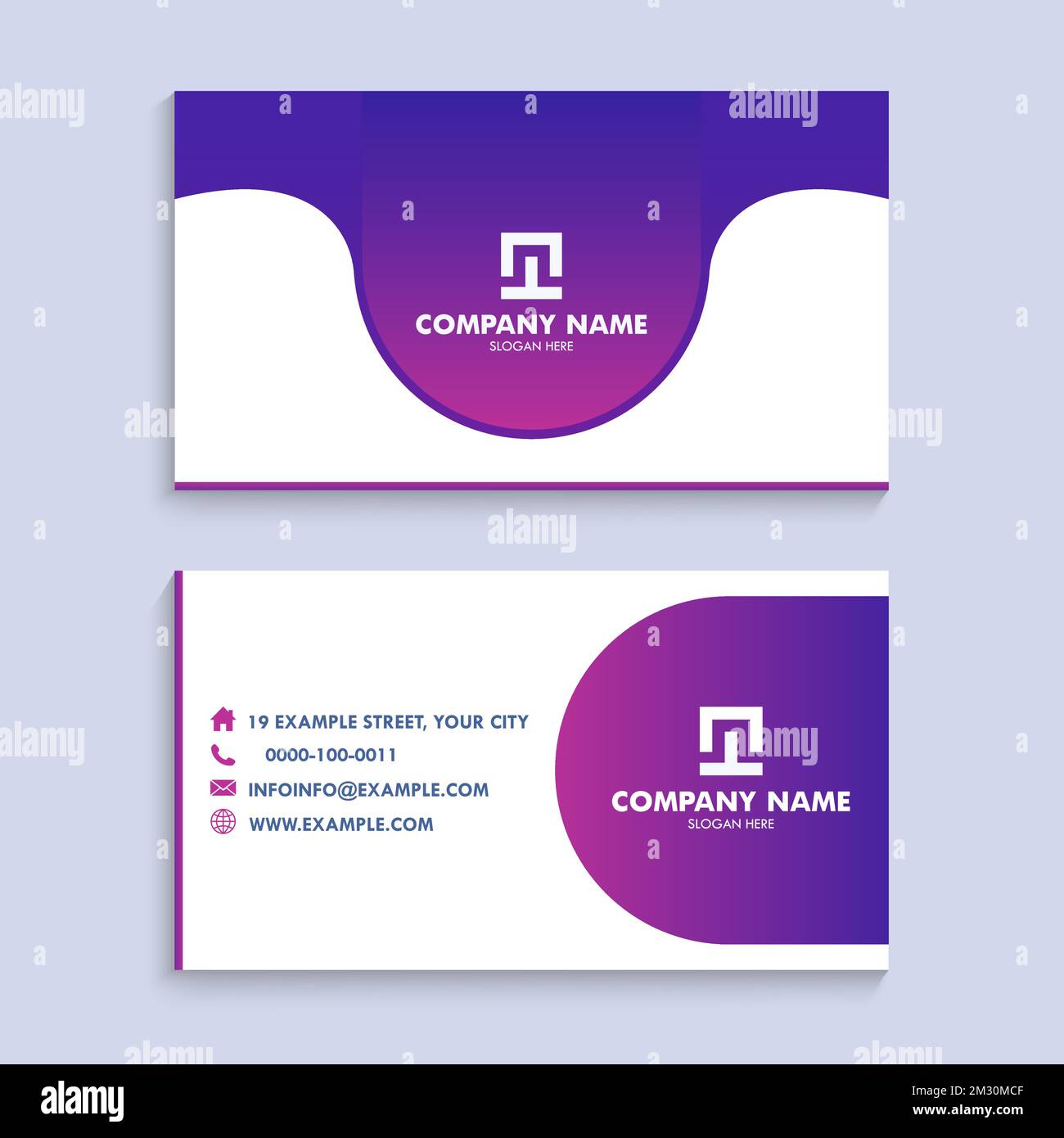 Colorful Minimalist Business Card Template Corporate Identity Branding