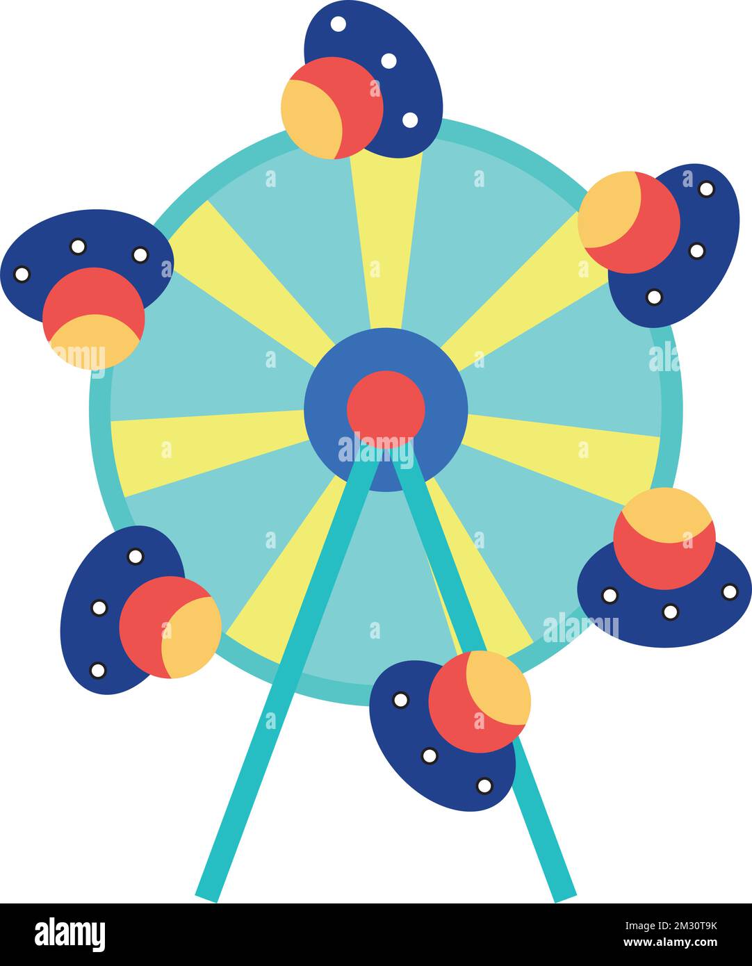Isolated amusement park ufo ferris icon Vector Stock Vector Image & Art ...