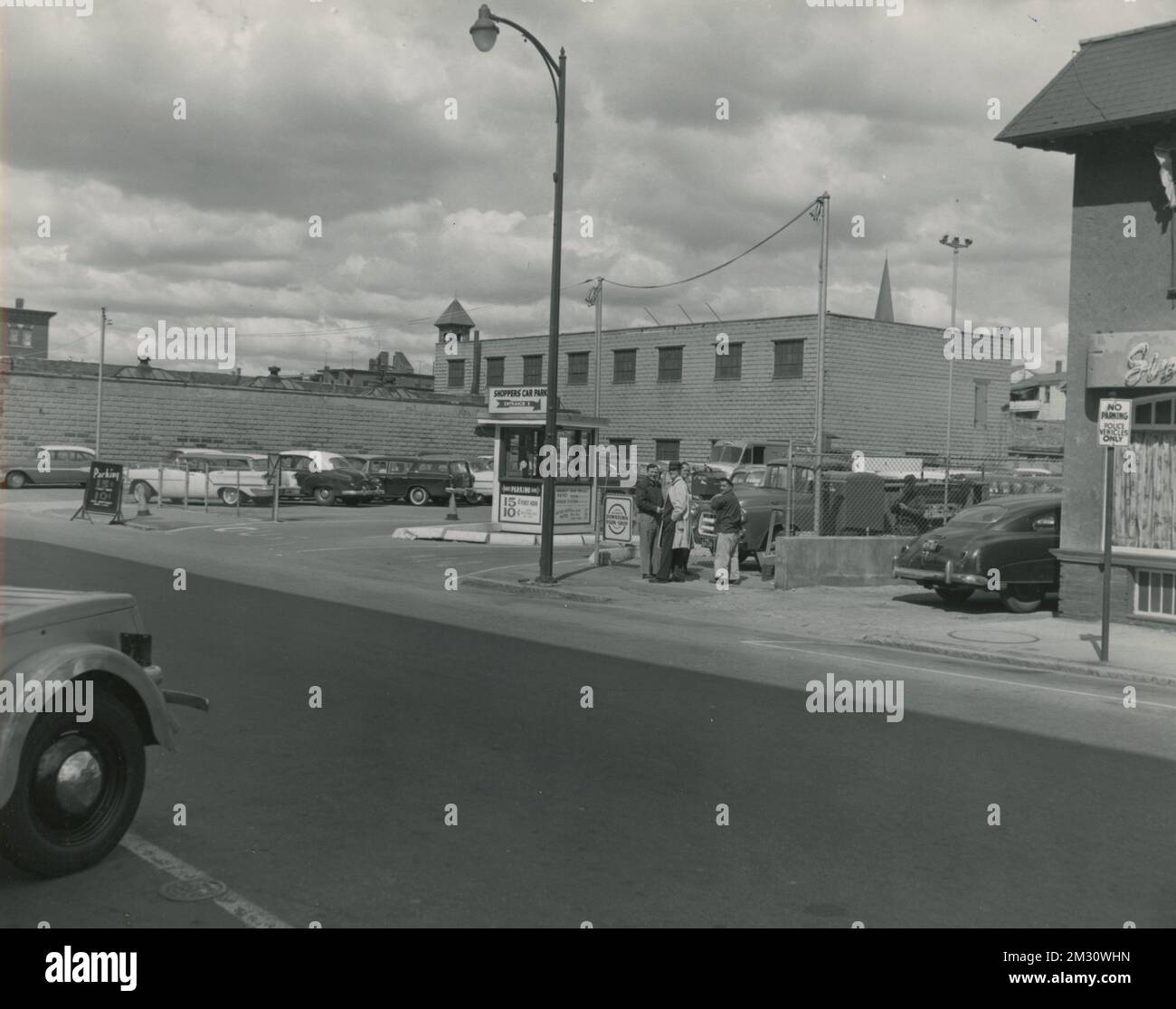 Franklin and Common St. , Automobiles, Parking lots. Lawrence Stock