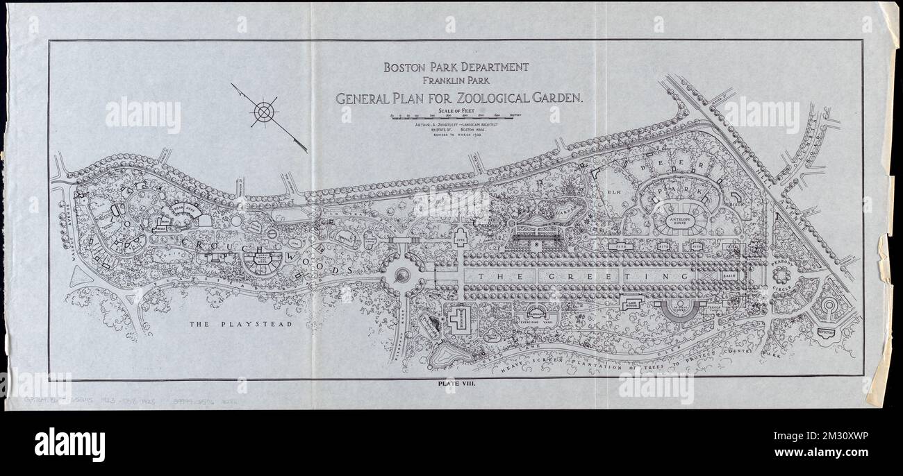 Franklin Park general plan for zoological garden , Franklin Park Boston
