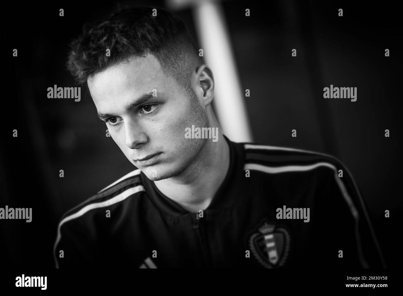 Belgium's Zinho Vanheusden pictured during a press conference of the U21 youth team of the Belgian national soccer team Red Devils, Tuesday 08 October 2019 in Tubize. BELGA PHOTO BRUNO FAHY Stock Photo