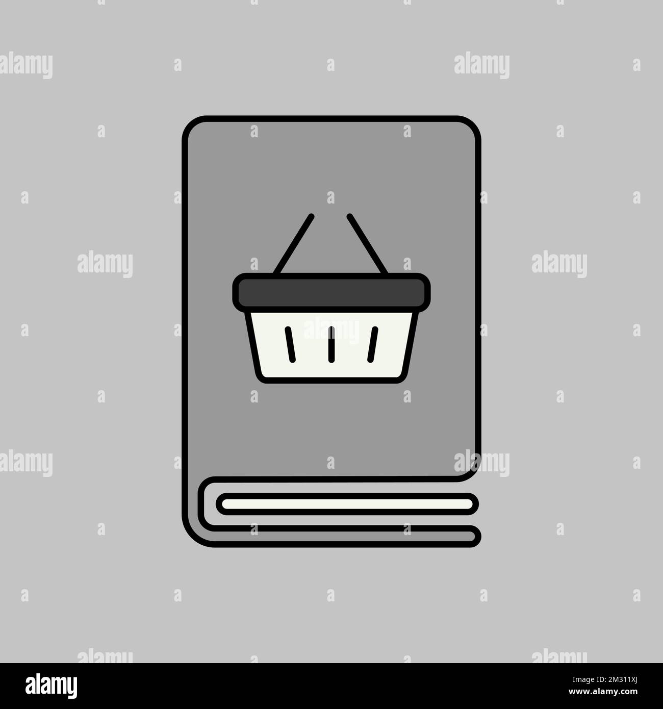 Catalog product vector grayscale icon. E-commerce sign. Graph symbol ...