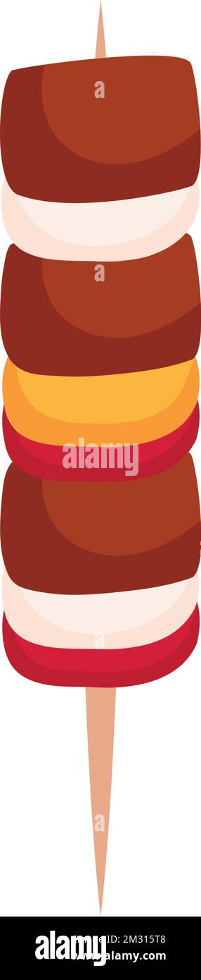 Grill barbecue skewer steak Stock Vector Images - Alamy