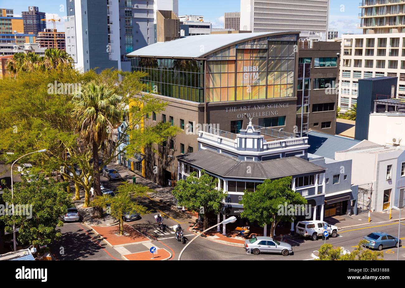 Cape Town, South Africa November 15, 2022 Rooftop cityscape view of