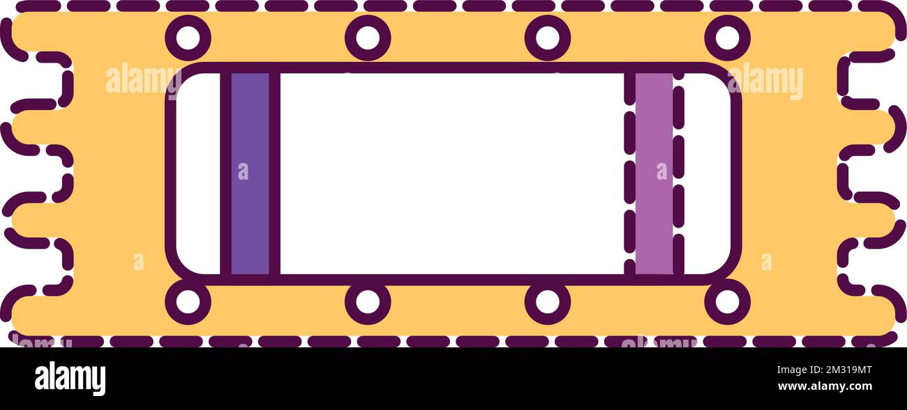 Isolated amusement park ticket icon Vector Stock Vector