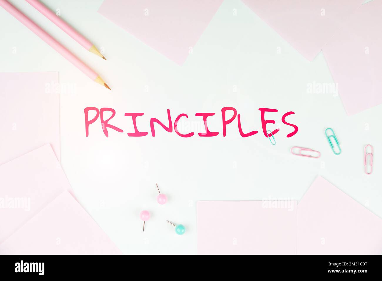 Hand writing sign Principles. Business concept fundamental truth that ...