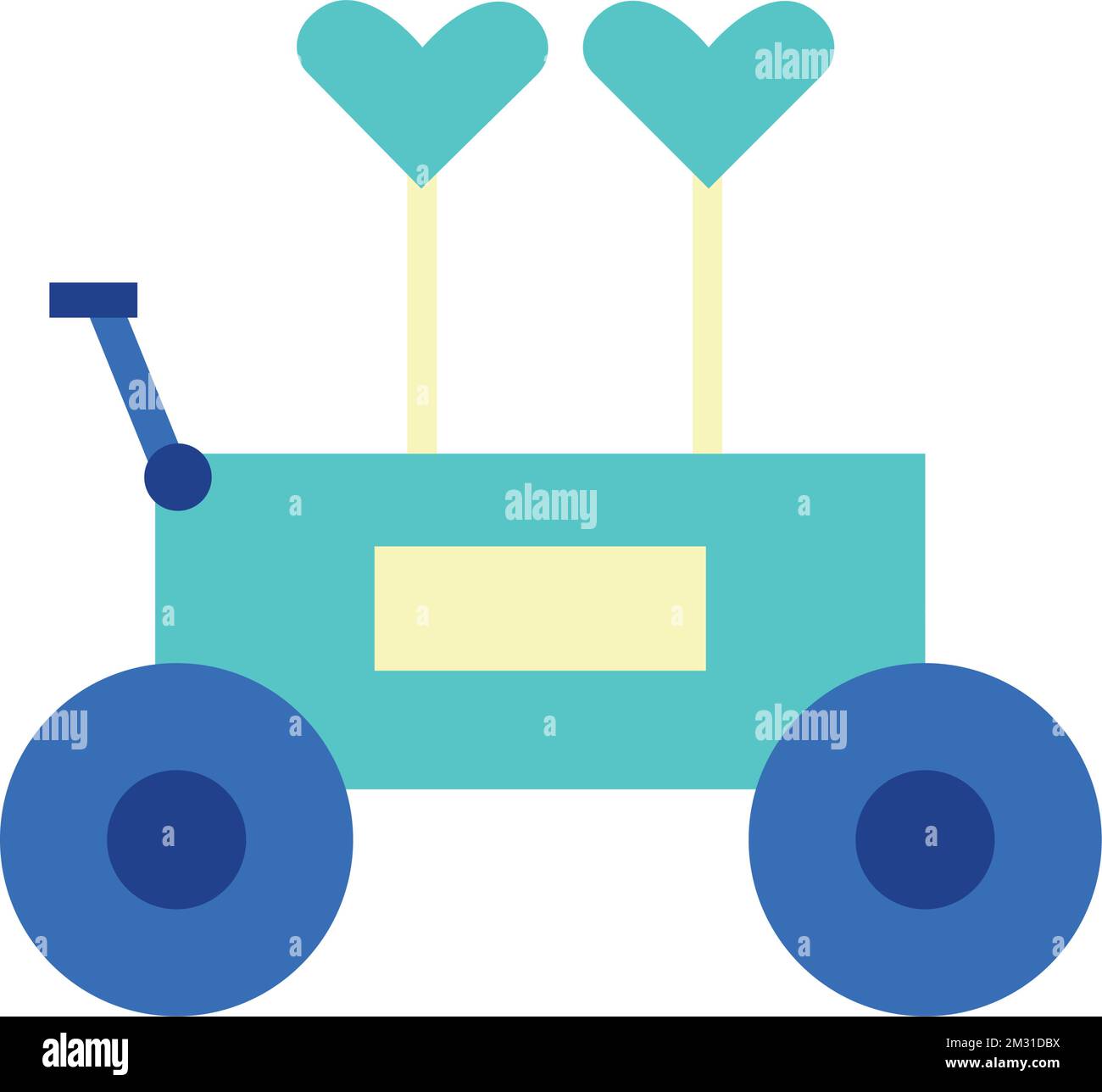 Isolated amusement park cotton candy mobile shop icon Vector Stock ...