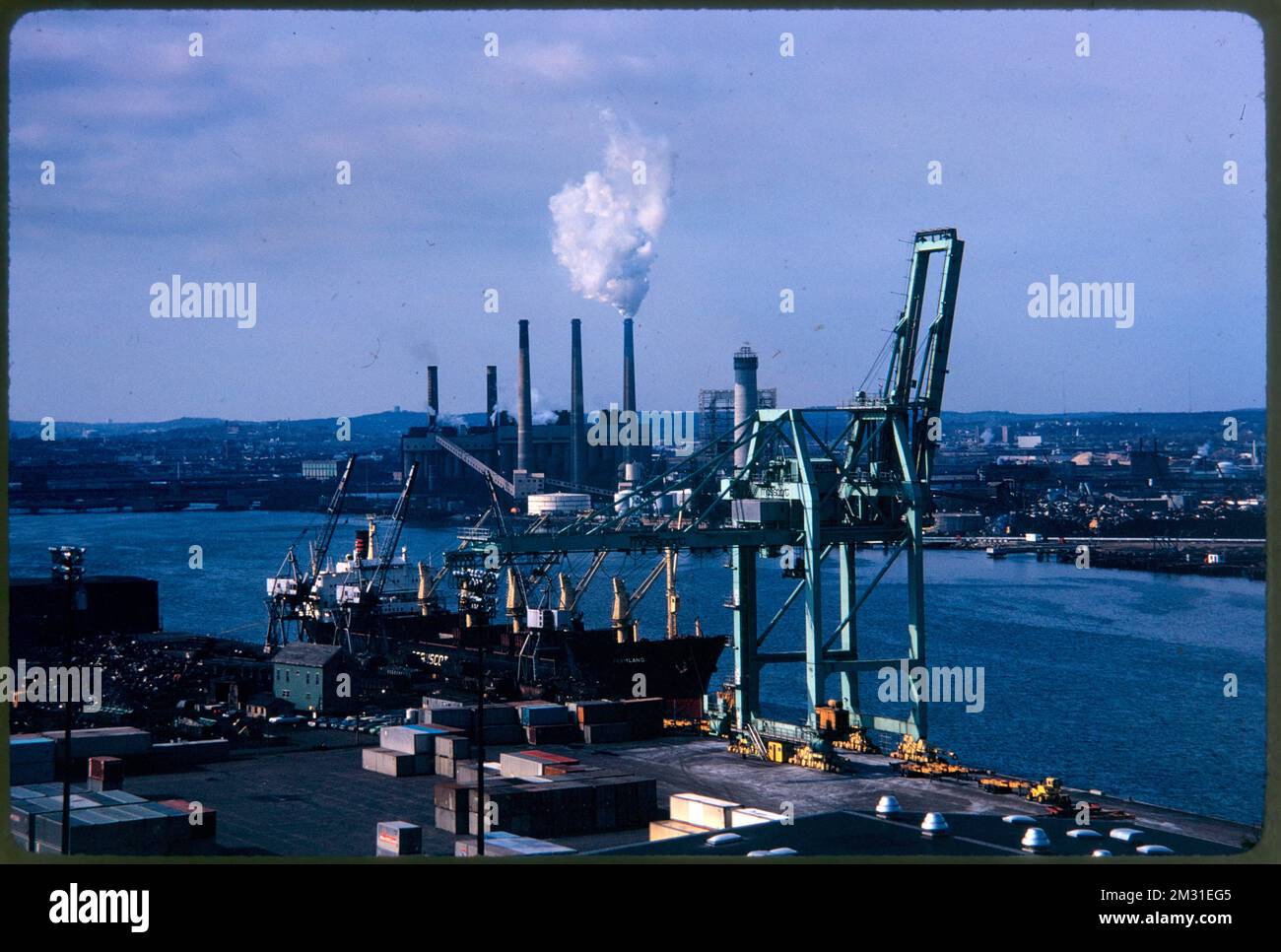 From top of Mystic River Bridge (proper name is 'Tobin Bridge