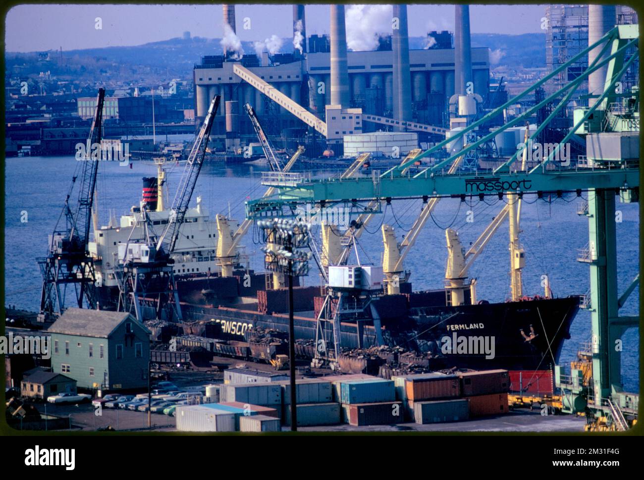 From top of Mystic River Bridge (proper name is 'Tobin Bridge