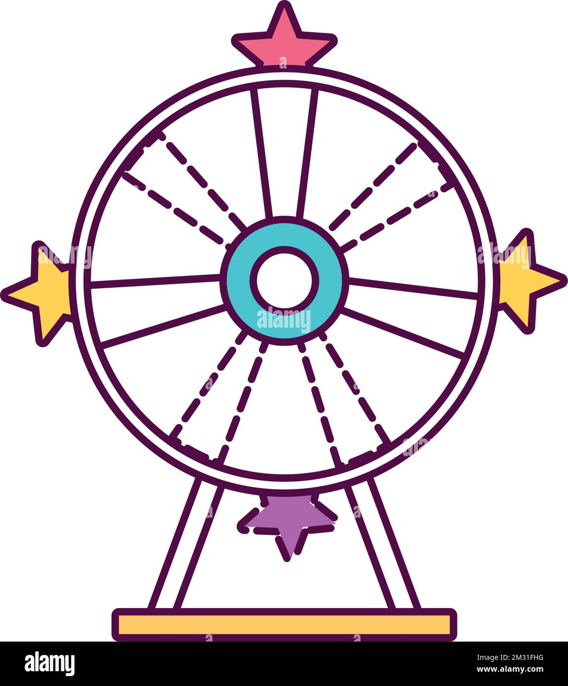 Isolated amusement park ferris icon Vector Stock Vector Image & Art - Alamy