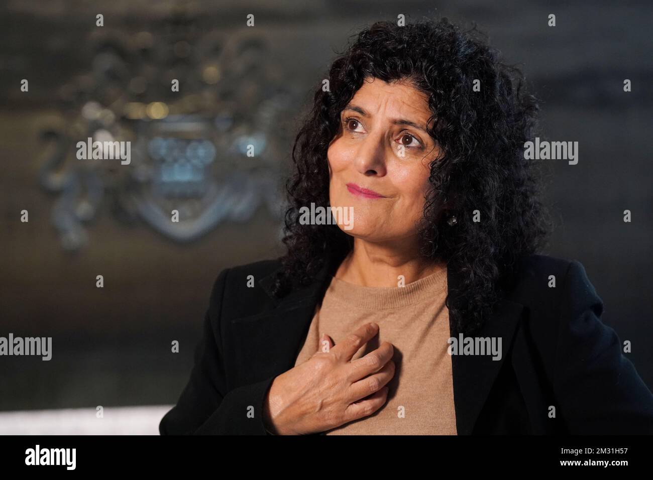 Farah Naz, Zara Aleena's aunt, speaks to the media. Jordan McSweeney ...