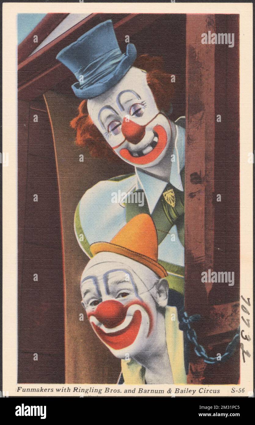 Early 1900s Barnum and Bailey clowns postcard (German) Early 1900s Barnum and Bailey clowns postcard (German)