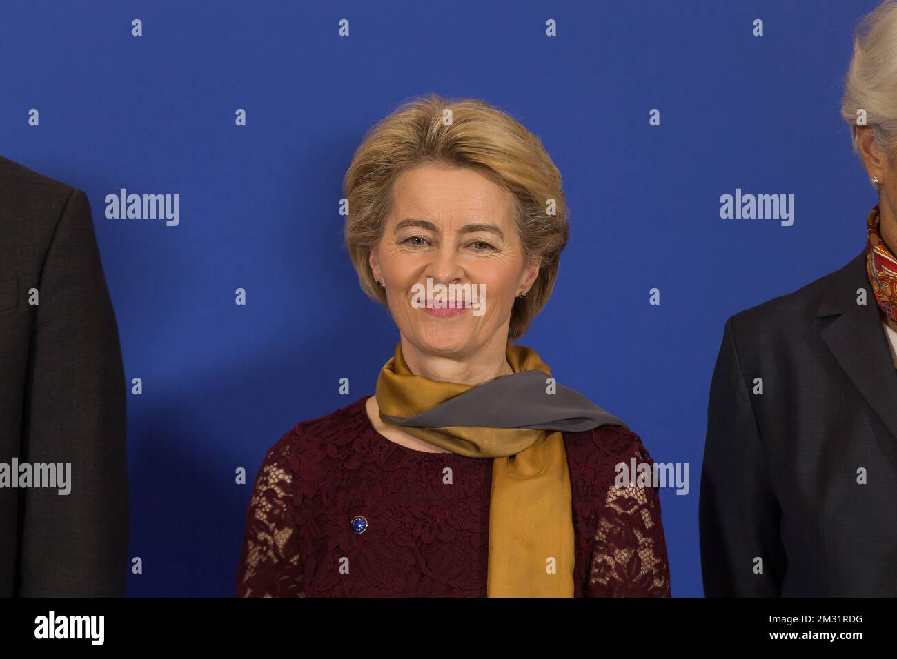 New European Commission President Ursula Von der Leyen pictured during a celebration on the occasion of the 10th anniversary of the Lisbon Treaty at the European headquarters in Brussels, Sunday 01 December 2019. BELGA PHOTO JAMES ARTHUR GEKIERE Stock Photo