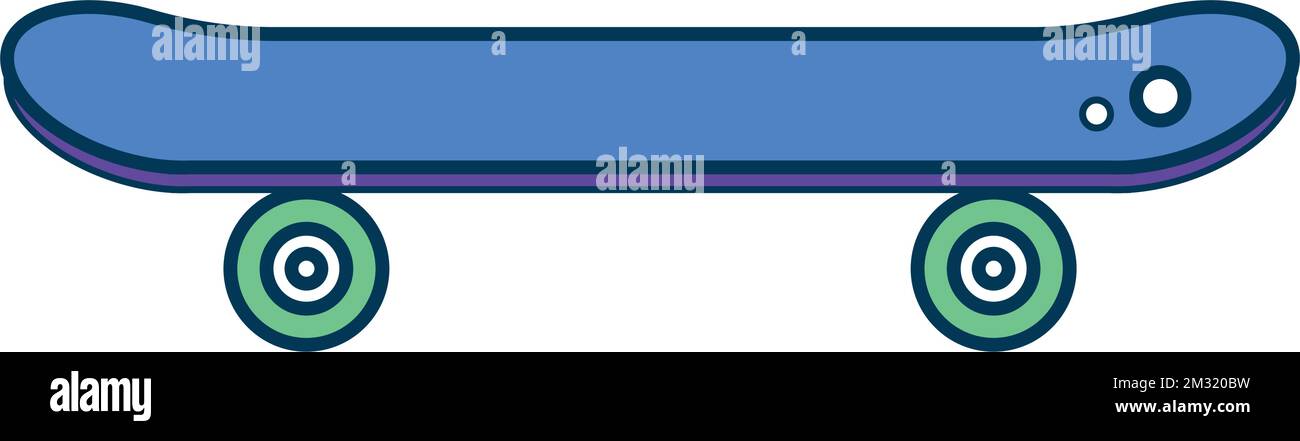 Isolated colored skateboard toy icon Vector Stock Vector