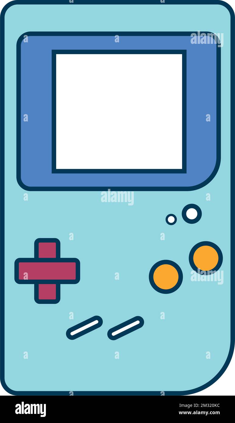 Isolated vintage videogame mobile console toy icon Vector Stock Vector