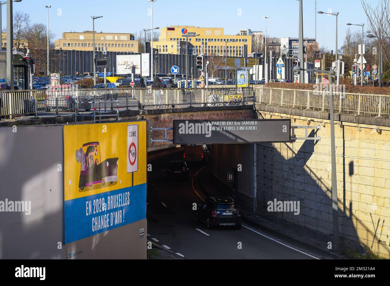 Illustration Picture Shows The Low Emission Zone In Brussels Monday   Illustration Picture Shows The Low Emission Zone In Brussels Monday 30 December 2019 High Polluting Vehicles Are Banned From Entering Brussels Belga Photo Laurie Dieffembacq 2M321A4 