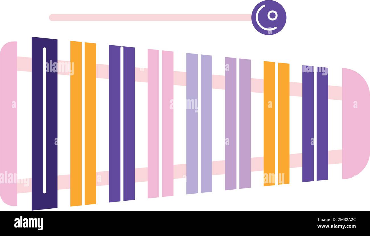 Isolated colored xylophone toy icon Vector Stock Vector