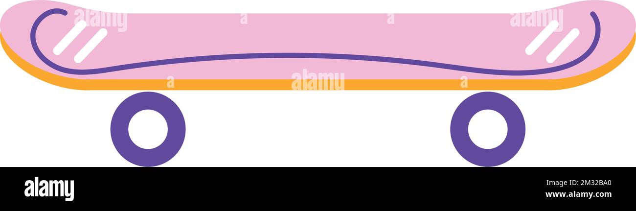 Isolated colored skateboard toy icon Vector Stock Vector