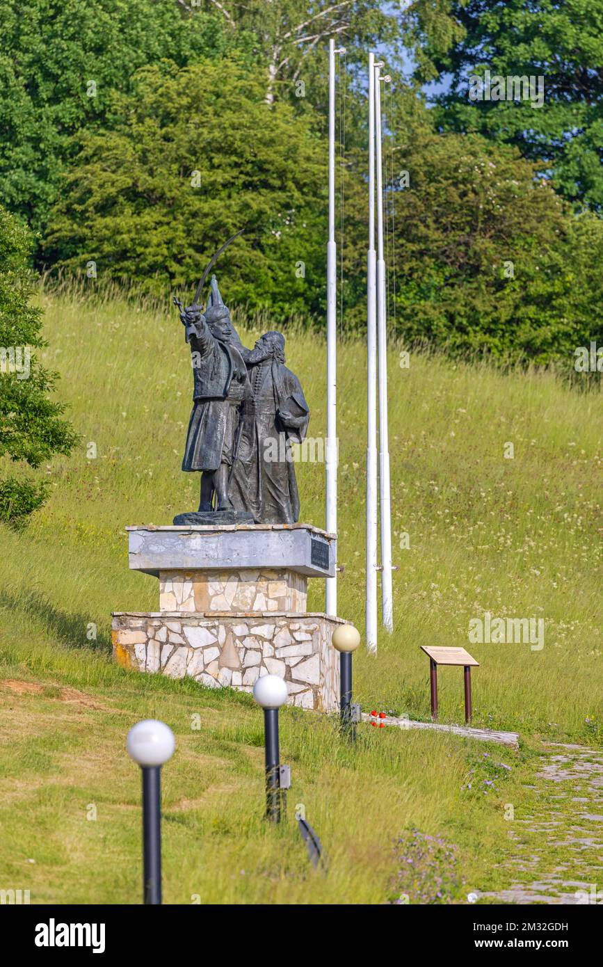 Gornji Milanovac, Serbia - May 26, 2022: Historic Landmark Second Serbian Uprising at Takovo Memorial Park Milos Obrenovic Leader. Stock Photo