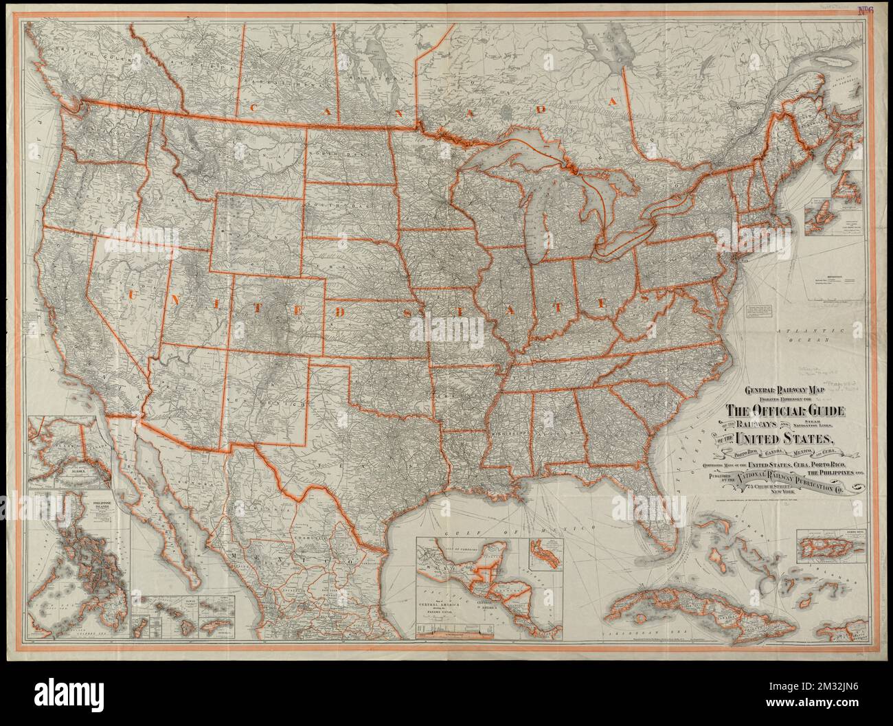 General railway map engraved expressly - General Railway Map Engraved Expressly For The Official Guide Of The Railways And Steam Navigation Lines Of The United States Porto Rico Canada Mexico And Cuba Comprising Maps Of The United States Cuba Porto Rico The Philippines Etc Railroads United States Maps Railroads Canada Maps Railroads Mexico Maps United States Maps Canada Maps Mexico Maps Norman B Leventhal Map Center Collection 2M32JN6