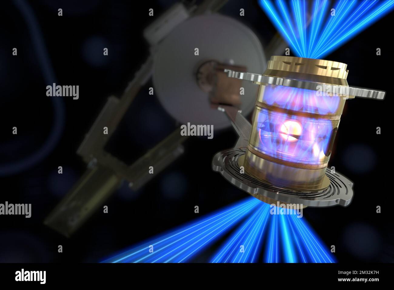 This file photo shows the target chamber at Lawrence Livermore National