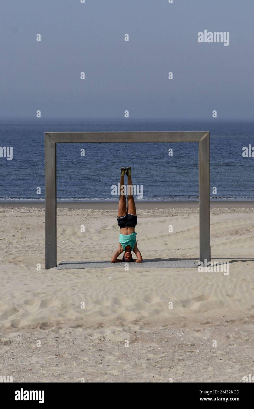 Illustration picture shows someone in a tripod position, making