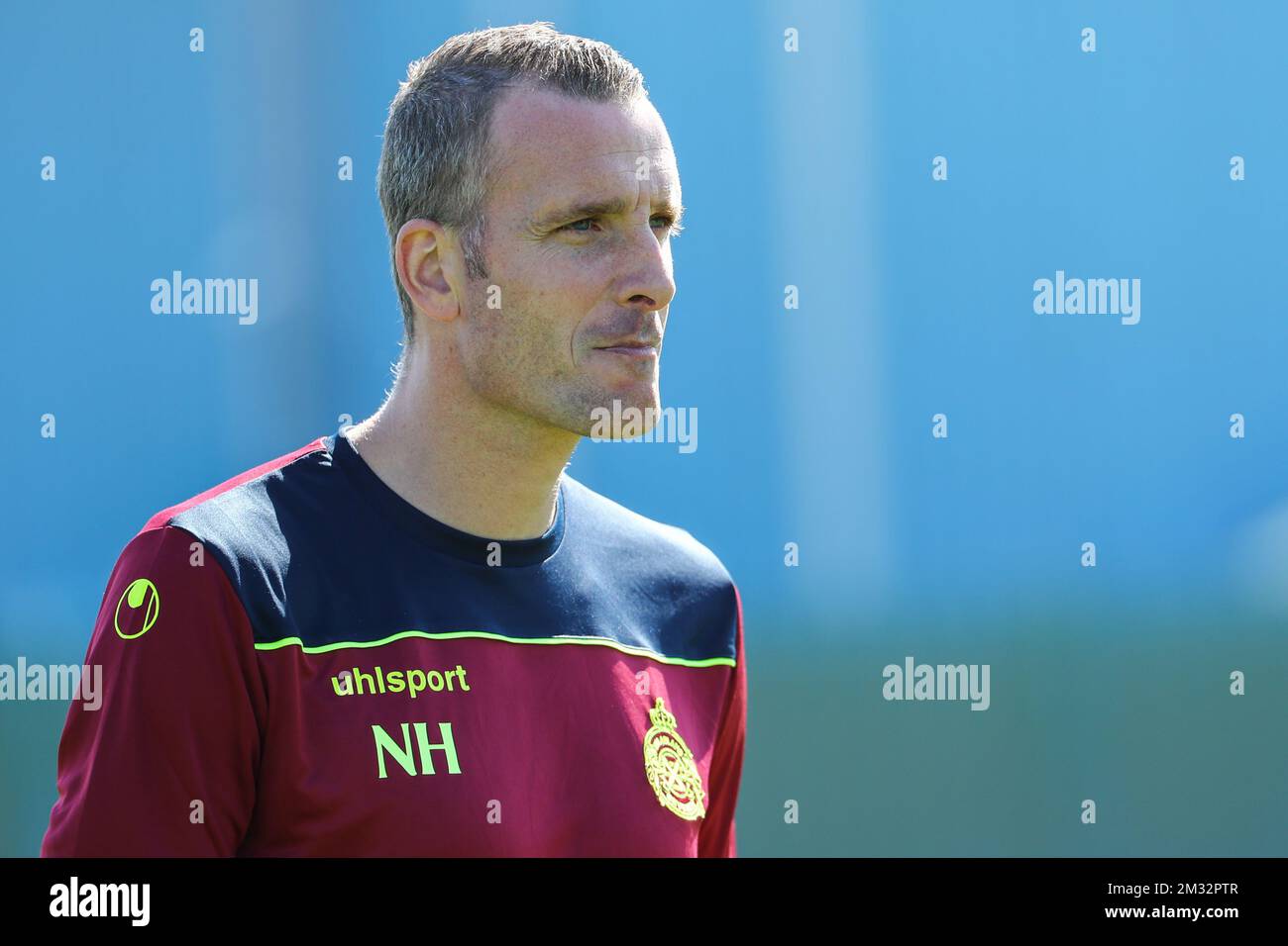 Waasland-Beveren's head coach Nicky Hayen pictured during the