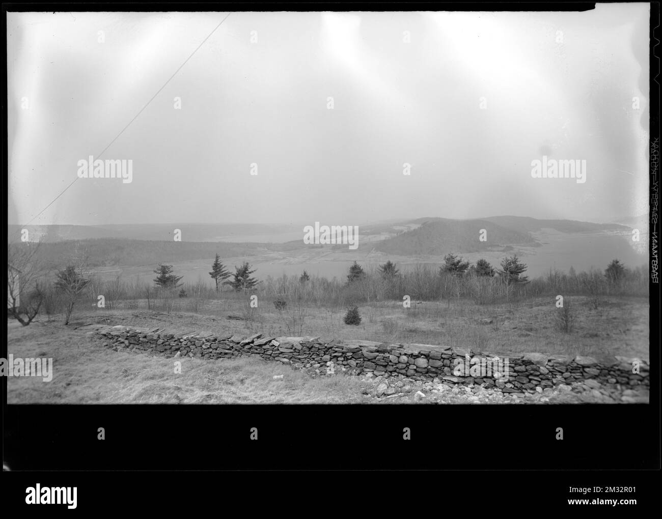 General view of Quabbin Reservoir from former Woods property, during