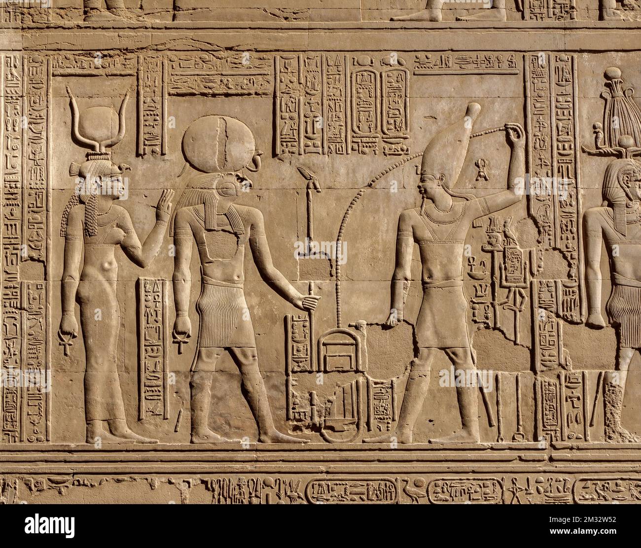 The Temple of Haroeris and Sobek at Kom Ombo in the Nile Valley, Upper Egypt Stock Photo