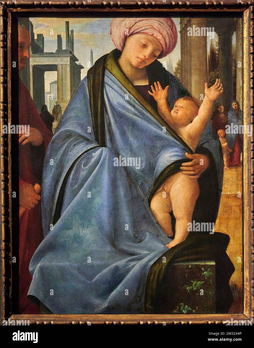 Sacra Famiglia   - olio su tavola   - Bartolomeo Suardi detto Bramantino  - 1510   - Milano, Italia, Pinacoteca di Brera Stock Photo
