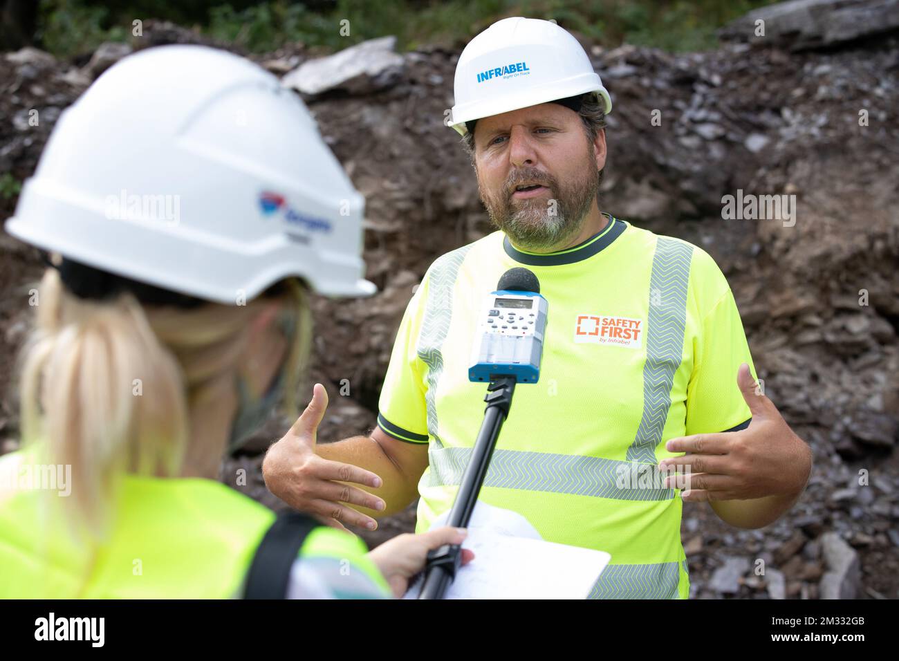 New Infrabel CEO Benoit Gilson pictured during a visit to the ...