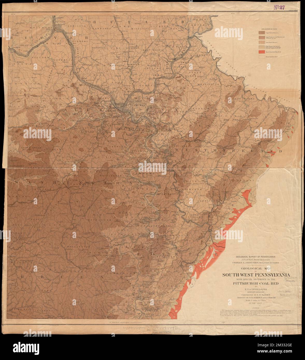 Geological map of southwest Pennsylvania, with special reference to