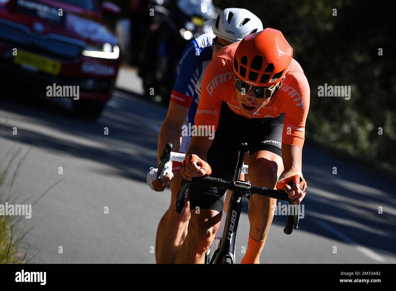 Michael Schar of CCC Team pictured in action during the ninth stage of the 107th edition of the Tour de France cycling race from Ile d'Oleron Le Chateau-d'Oleron to Ile de Re Saint-Martin-de-Re (168,5km), in France, Tuesday 08 September 2020. This year's Tour de France was postponed due to the worldwide Covid-19 pandemic. The 2020 race starts in Nice on Saturday 29 August and ends on 20 September. BELGA PHOTO DAVID STOCKMAN Stock Photo
