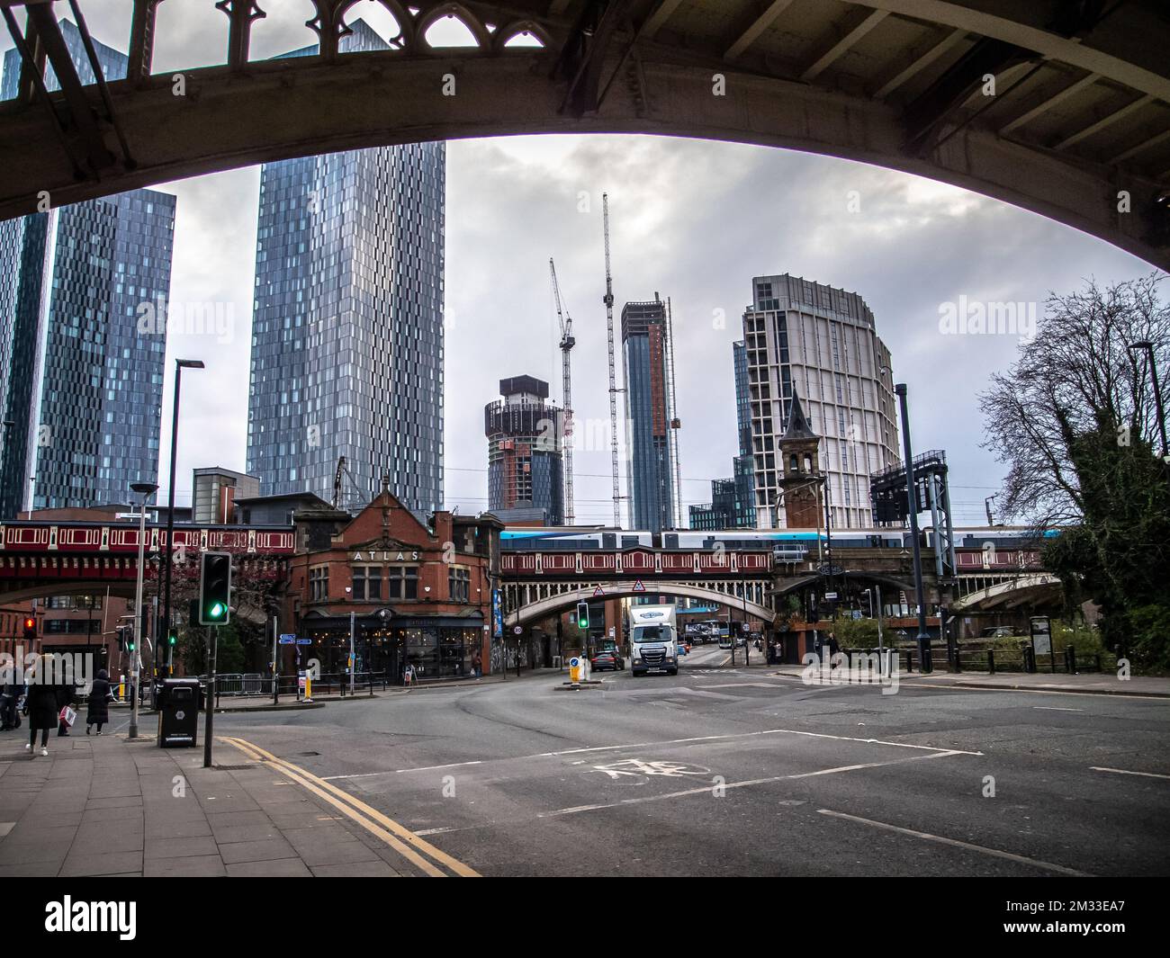 Manchester city bridges Stock Photo Alamy