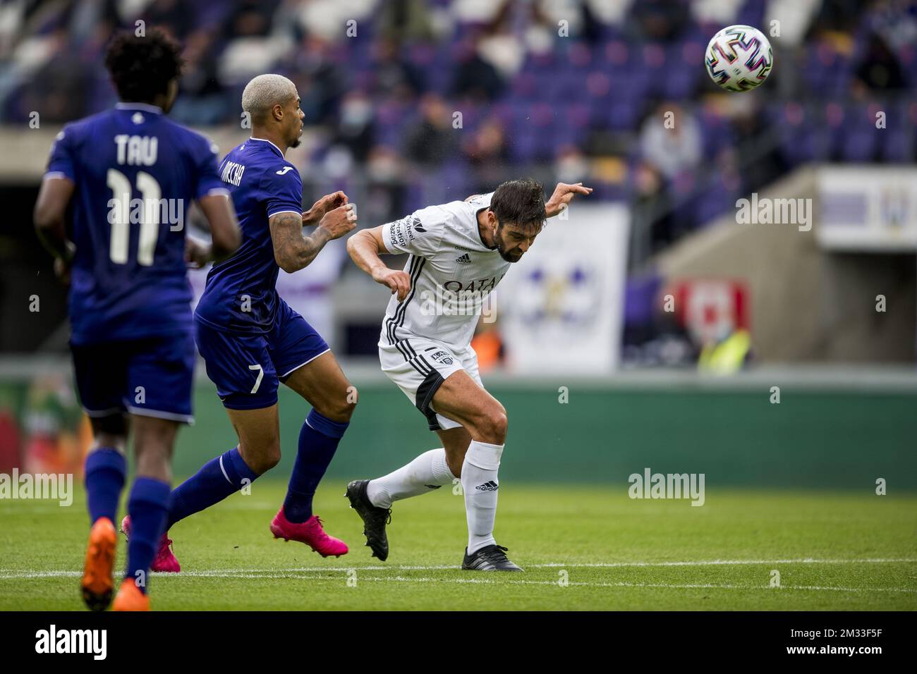 ANDERLECHT, BELGIUM - APRIL 11: 1-1 RSC Anderlecht, goal by Lukas Nmecha of RSC  Anderlecht during the Jupiler Pro League match between RSC Anderlecht Stock  Photo - Alamy