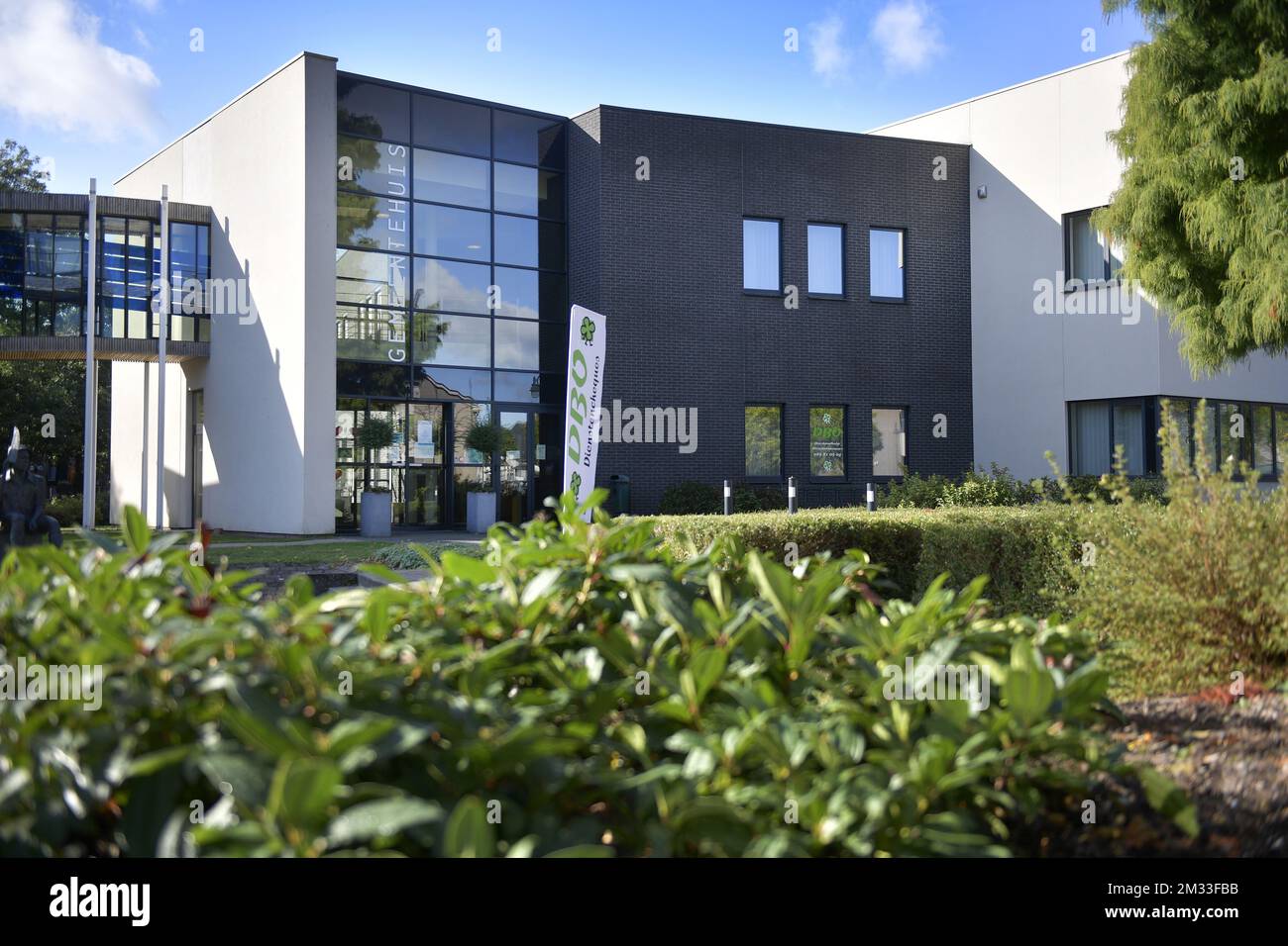 Illustration picture shows the city hall in Oudsbergen (former