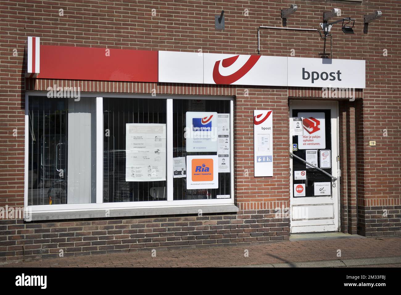 Illustration picture shows the bpost post office in Oudsbergen (former